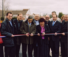 Inauguration de la traverse de Clnay par Madame le Maire, Monsieur le Prsident du Conseil gnral, le Snateur Revol et de nombreux lus. (25 mars 2006)