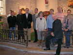 Artistes, lus locaux et Jean-Claude Servoz, le Prsident organisateur, lors du vernissage de l'exposition  La Chapelle de Lamarche-sur-Sane - (20 mai 2006)