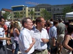 Le docteur Andr Jacquet et Rmi Delatte lors de l'inauguration de la place Granville  la Toison d'Or (2 juillet 2006)