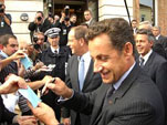 Le Prsident de la Rpublique Nicolas SARKOZY et le dput Rmi DELATTE - Visite du chef de l'Etat  Dijon - - 2 octobre 2007 -