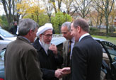 Le Prsident du Snat Afghan, Sebghatullah MODJADEDDI, reu par Rmi DELATTE, maire de Saint-Apollinaire, et par le Prsident du Conseil Gnral, Louis de BROISSIA - 17 novembre 2006 -