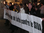 A loccasion de la journe mondiale sur le SIDA, Rmi DELATTE a particip, aux cts de plusieurs lus,  une marche silencieuse - 2 dcembre 2006 -